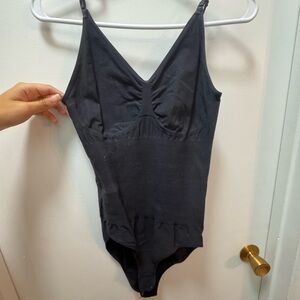 Black V-Neck Bodysuit